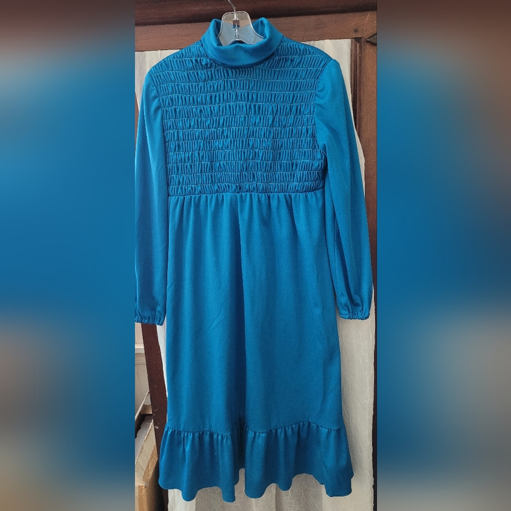Vintage Woot Owl Girls Smocked  Dress Sz 7